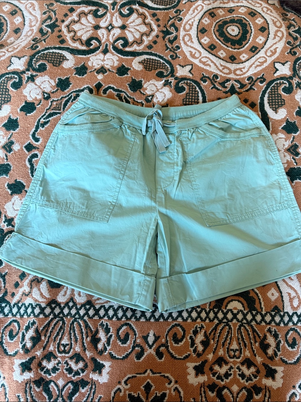 Anne Klein Sport Mint Green Drawstring Bermuda Shorts